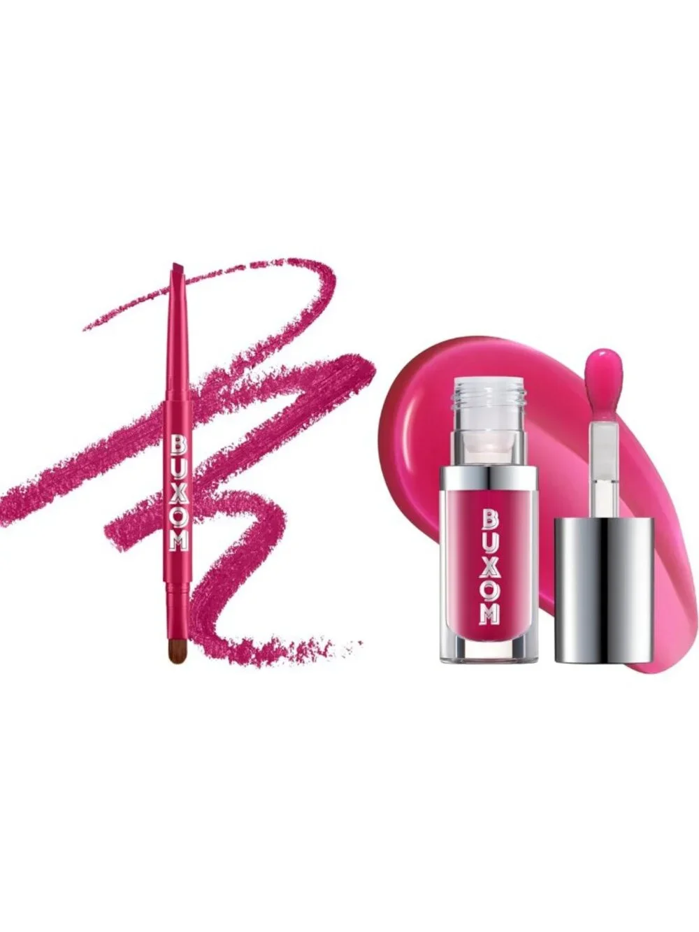 Glossy Lip Oil in Berry Blast & Plumping Lip Liner in Recharged Ruby - Duo Set